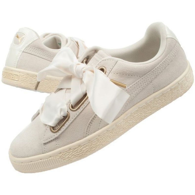 Puma Suede Heart Saten W 362714 04 bež zlatni 1