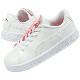 Puma cipele za bebe Basket Crush Patent 369676 01 bijela 1