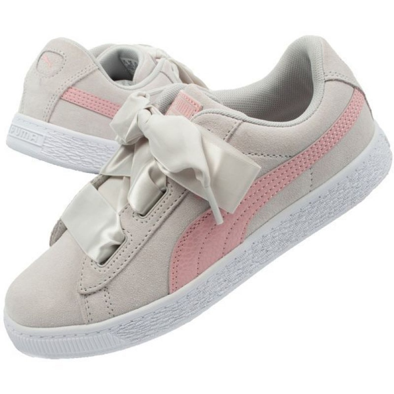 Cipele Puma Suede Heart Circles Jr 370569 01 ružičasta siva 1