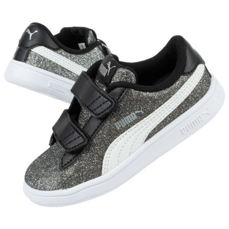Puma Smash V2 Glitz Glam Jr 367380 04 crno srebro 1
