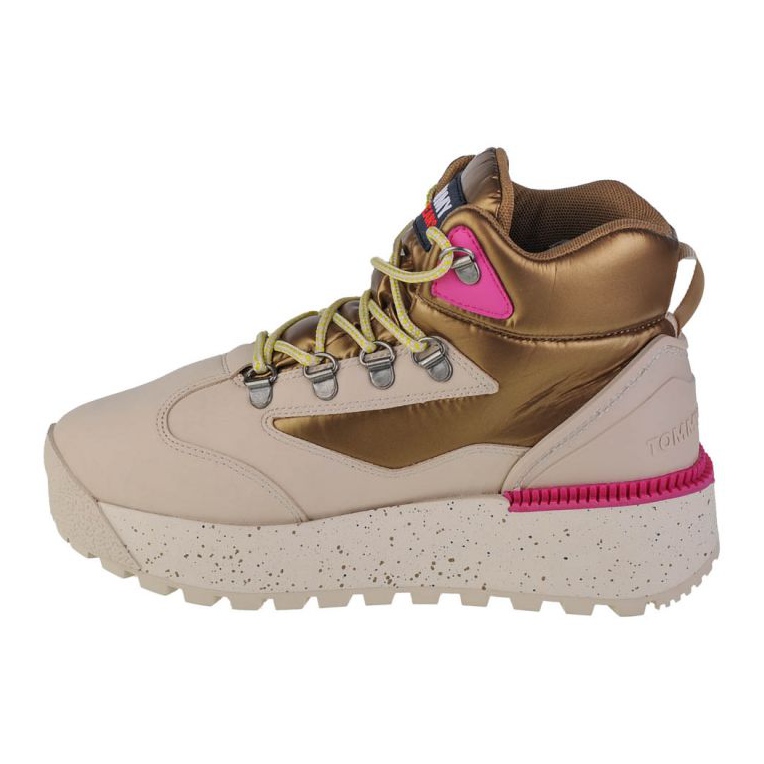 Tommy Hilfiger Jeans hibridna čizma s ravnom izvedbom W EN0EN01589-ACE bež 1