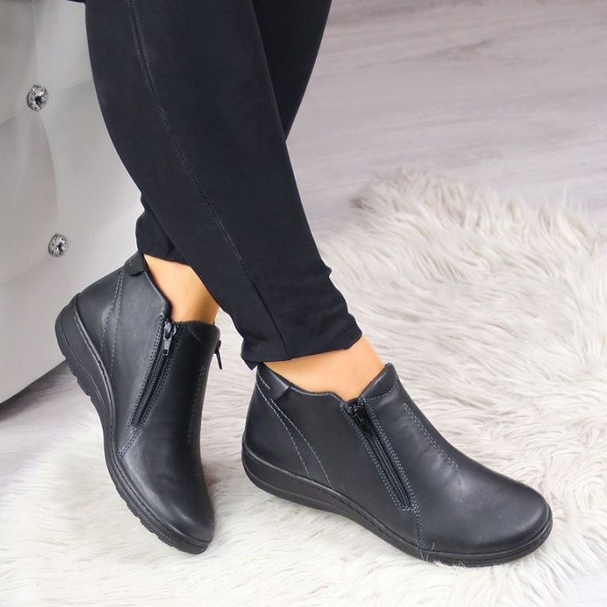 Udobne izolirane kožne čizme W Helios 642 siva 2