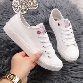 Niske tenisice od eko kože Cross Jeans W INT1140B bijele bijela 1