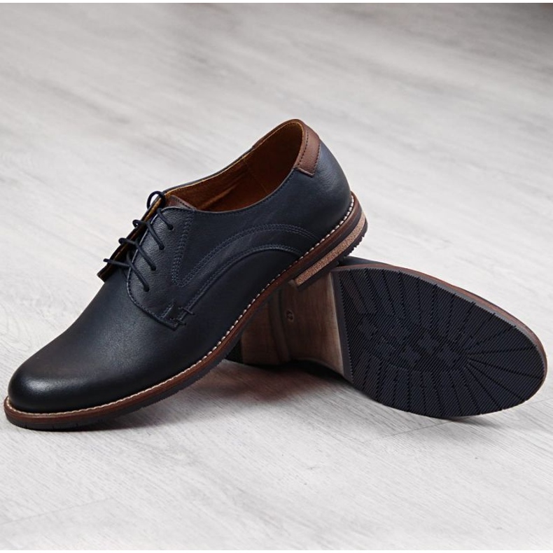 Kožne cipele Gregor M 1836 tamnoplave tamnoplava 1