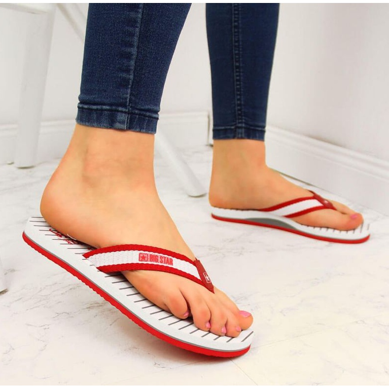 Big Star W DD274A249 crvene japanke za plažu bijela crvena 2