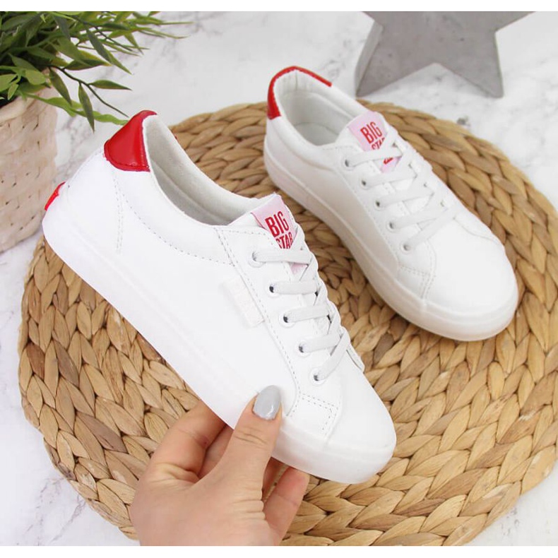 Niske tenisice od eko kože Big Star Jr DD374134 bijele bijela smeđa 1