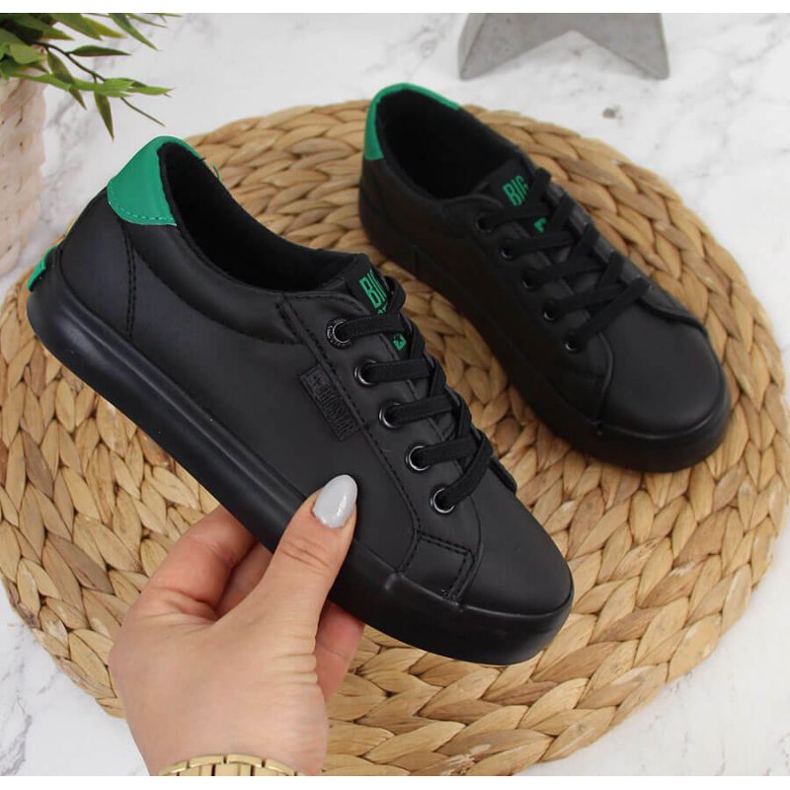 Tenisice niske eko kože Big Star Jr DD374147 crne bijela crno 1