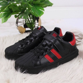 Sportske cipele na čičak Big Star Jr GG374022 crne bijela crna 2