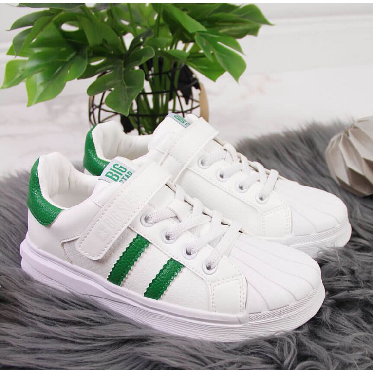 Sportske cipele na čičak Big Star Jr GG374019 bijele bijela smeđa 2