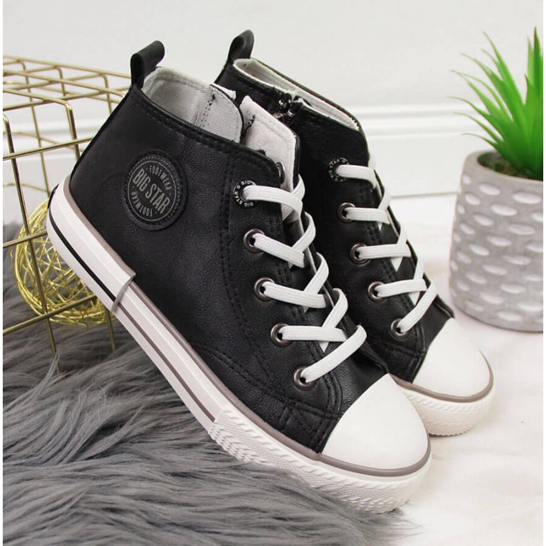 Tenisice od eko kože Big Star Jr II374003 crne crno 2