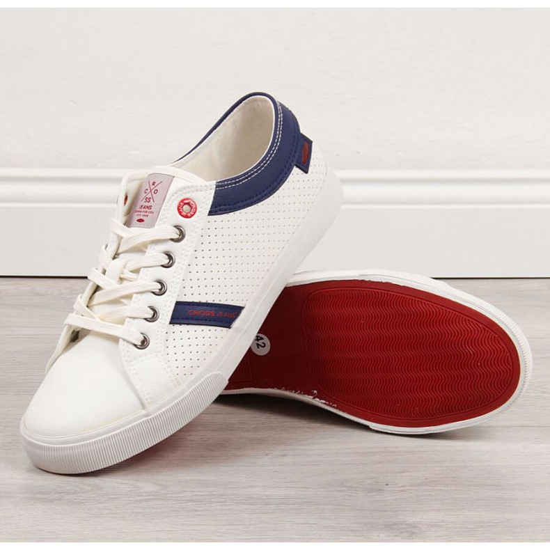 Niske tenisice od eko kože Cross Jeans M II1R4005C bijele bijela 1