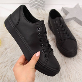 Crne niske tenisice na platformi Big Star W II274098 crno 1