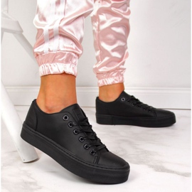 Crne niske tenisice na platformi Big Star W II274098 crno 2