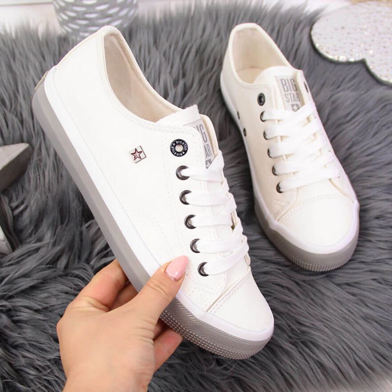 Niske tenisice s eko kožom Big Star W II274230 bijele boje bijela 1