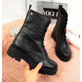 Kožne čizme Goe II2N4099 W crne crna 1