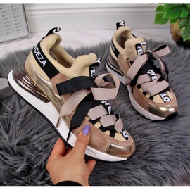 Tenisice s natpisima Vinceza W JAN49A bež 1