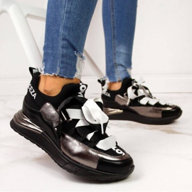 Crne tenisice s natpisima Vinceza W JAN49B crno 2