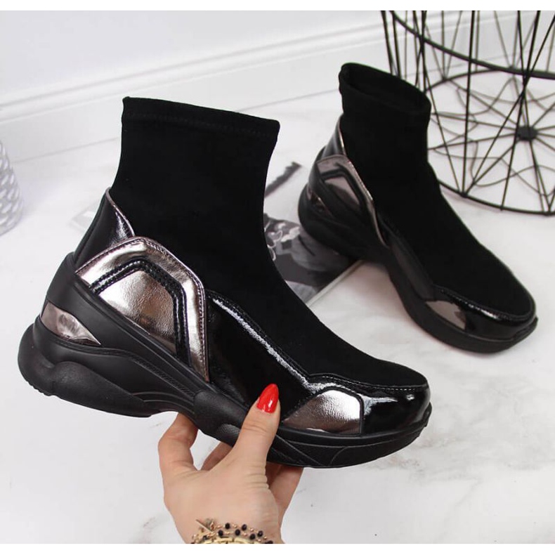 Crne cipele na klin T.Sokolski W SCA140 crna 1