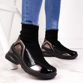 Crne cipele na klin T.Sokolski W SCA140 crno 2