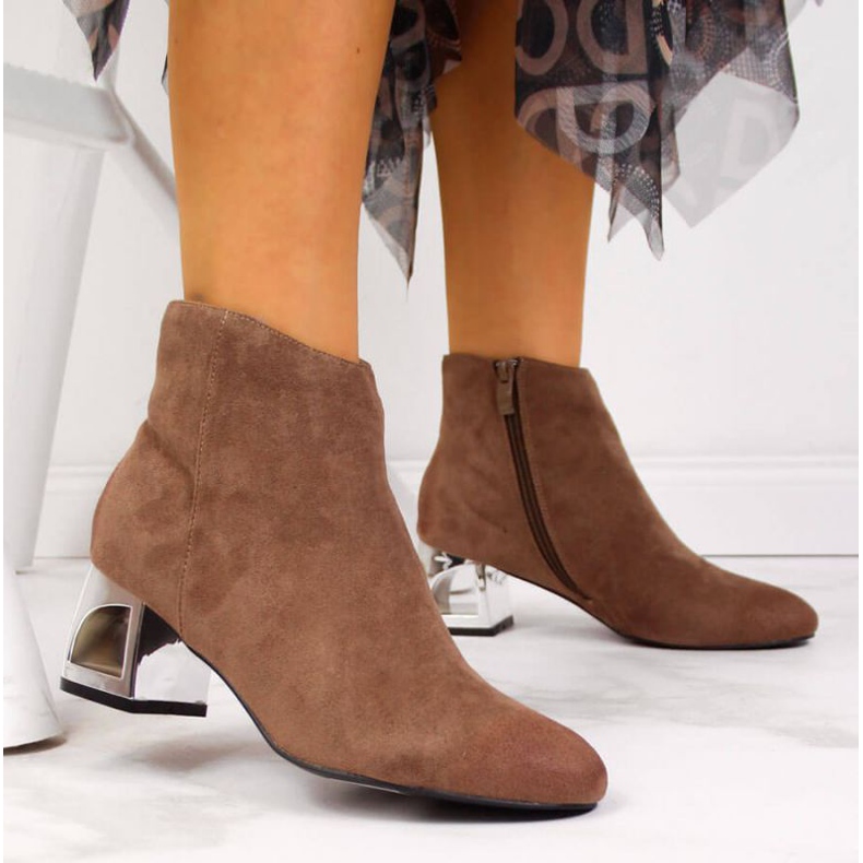 Čizme s ukrasnom petom T.Sokolski W SCA144B smeđe smeđa 2