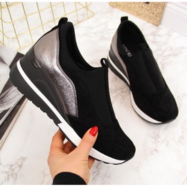 Tenisice na klin W Vinceza WM790B crne crno 1