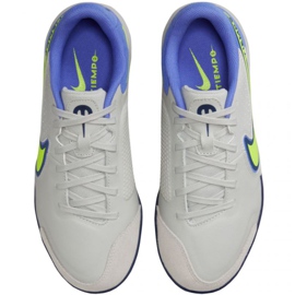 Nogometne cipele Nike Tiempo Legend 9 Academy Ic Jr DA1329 075 zelena, plava, siva / srebrna nijanse sive 1