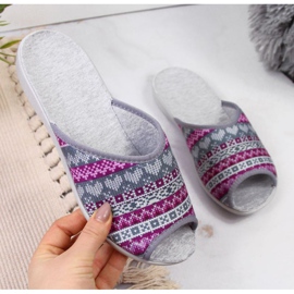 Kućne papuče W BEF17D Befado siva ljubičasta 1