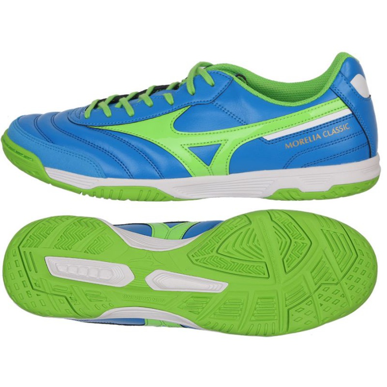 Kopačke Mizuno Morelia Sala Classic M Q1GA210230 bijela, plava, zelena plava 1