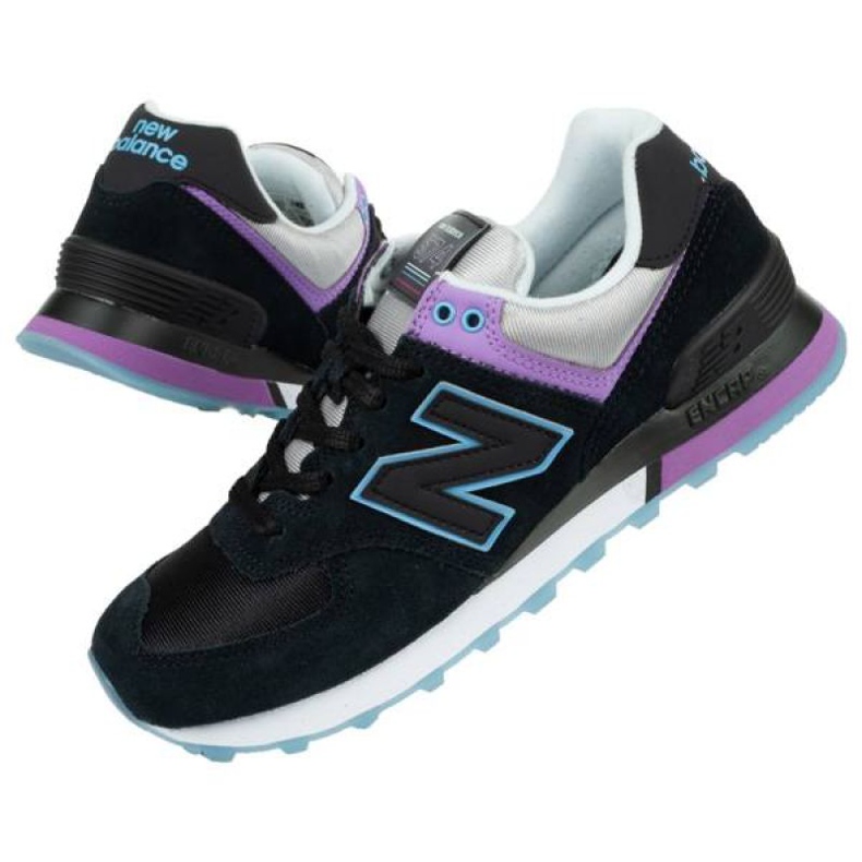 Cipele New Balance W WL574SAU crna ljubičasta plava siva 1
