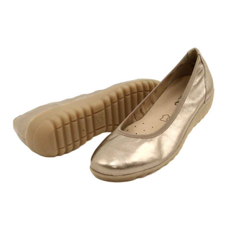 Caprice Ballerina Taupe Metallic 9-22161-28 bež višebojan zlatni 6