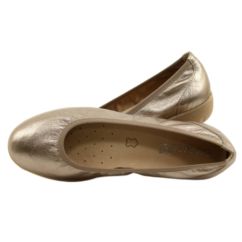 Caprice Ballerina Taupe Metallic 9-22161-28 bež raznobojna zlatna 9