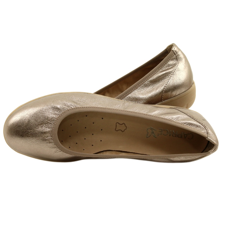 Caprice Ballerina Taupe Metallic 9-22161-28 bež višebojan zlatni 7