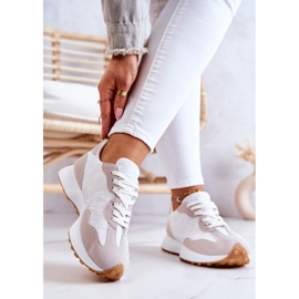 FJ1 Klasične sportske cipele, zavezane bijele i bež Patrice bijela 2