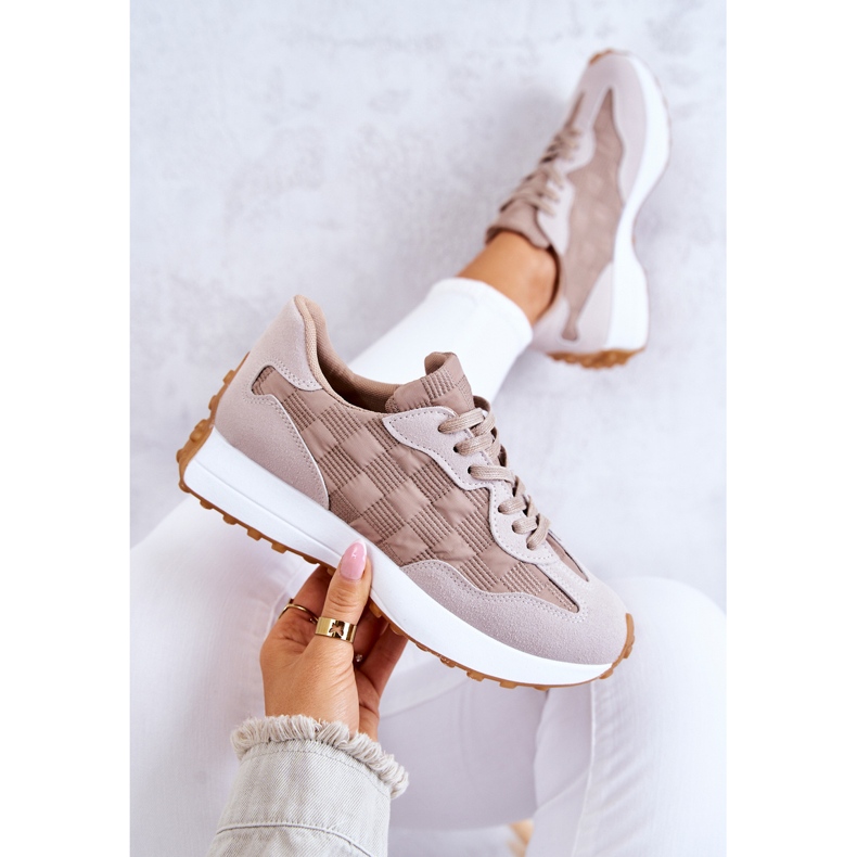 Klasične sportske cipele bež Patrice zavezane 1