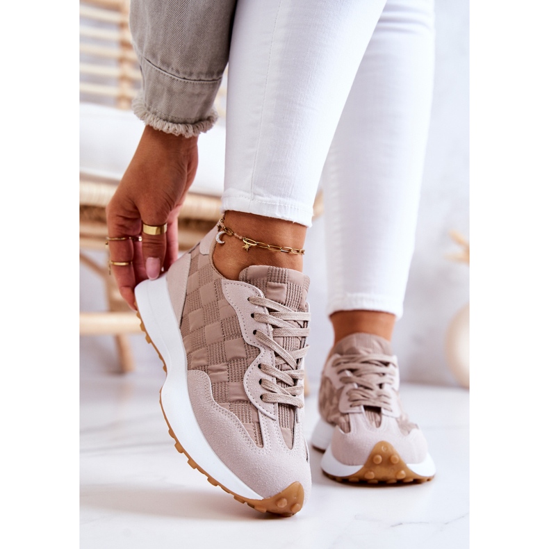 Klasične sportske cipele bež Patrice zavezane 2