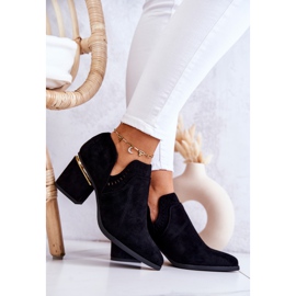 PS1 Suede crne ažurne kaubojske čizme Valerie crna 1