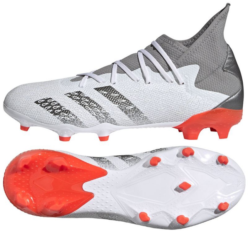 Adidas Predator Freak.3 Fg M FY6276 kopačke siva, bijela bijela 1