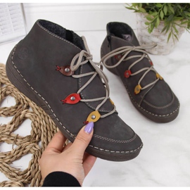 Sive izolirane čizme W Rieker 52542-42 siva 1