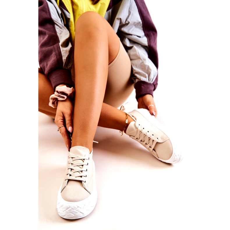 PS1 Tenisice na masivnoj platformi svijetlobež Suzane 3