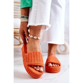 FJ1 Papuče na platformi Orange Lilly naranča 1