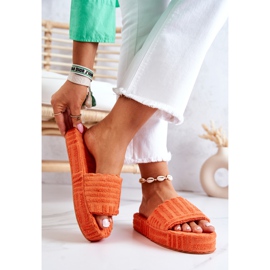 FJ1 Papuče na platformi Orange Lilly narančasta 2