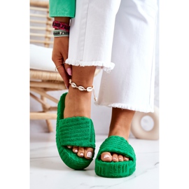 FJ1 Papuče na platformi Green Lilly zelena 1