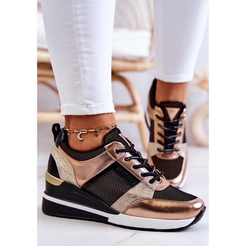 Vinceza Sportske cipele Tenisice crno-zlatne Sharon crna zlatni 1