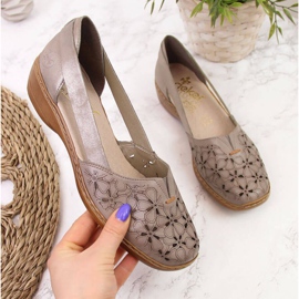 Ažur cipele W Rieker 41356 bež 1