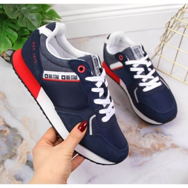 Kožne sportske cipele Big Star W JJ274285 tamnoplave tamnoplava siva 1