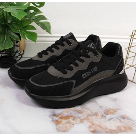 Crne sportske cipele s platformom Big Star W JJ274989 crno 2
