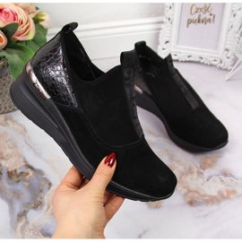 Kožne tenisice na klin Filippo W PAW253A crne crna 1