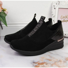 Kožne tenisice na klin Filippo W PAW253A crne crna 2