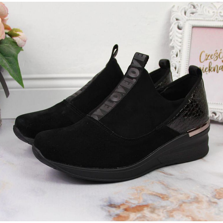 Kožne tenisice na klin Filippo W PAW253A crne crna 2