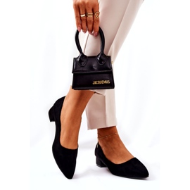 SEA Klasične ženske pumpe Suede Black Rheya crna 1